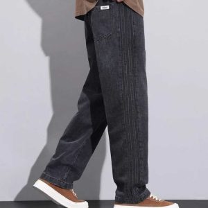 Dark Wash Denim Baggy Trouser
